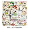 50 Ragdoll Cat Doodle Stickers Cute Kitten Ins Style Creative Decorative Water Cup Computer Mobile Case Stickers