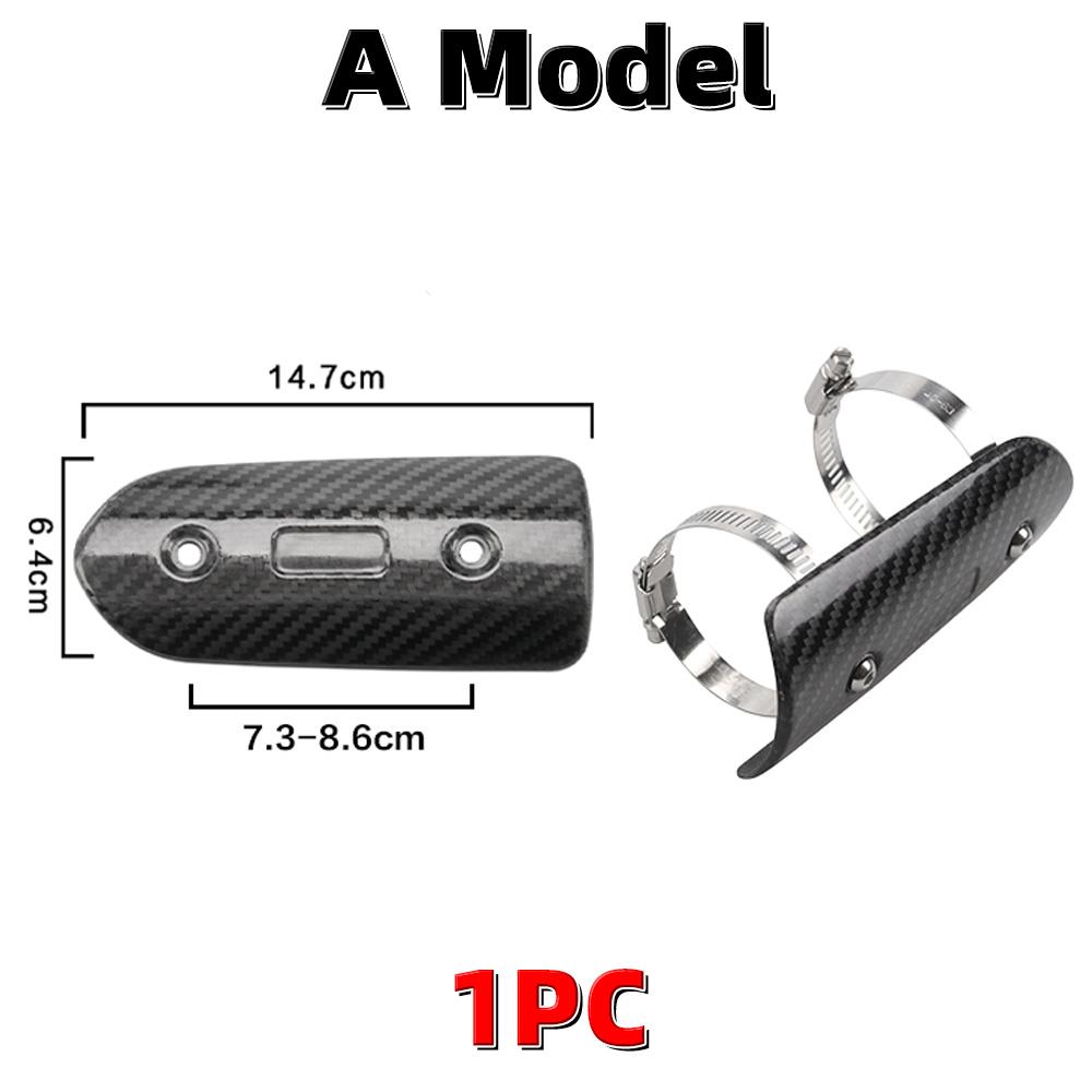 MRRANGT Universal Motorcycle Exhaust Pipe Cover Heat Shield Cover Muffler Link Pipe Protector Guard Anti-scalding