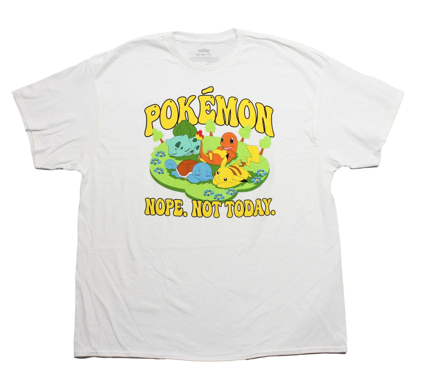 Pokemon New Adult T-Shirt - Chibi Characters Napping over Nope. Not Today XL