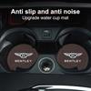 2Pcs Car Water Cup Pad Drink Mat Leather Anti-slip Coaster For New Bentley Continental GT MULLINER Bentayga Flying Hurtling Spur