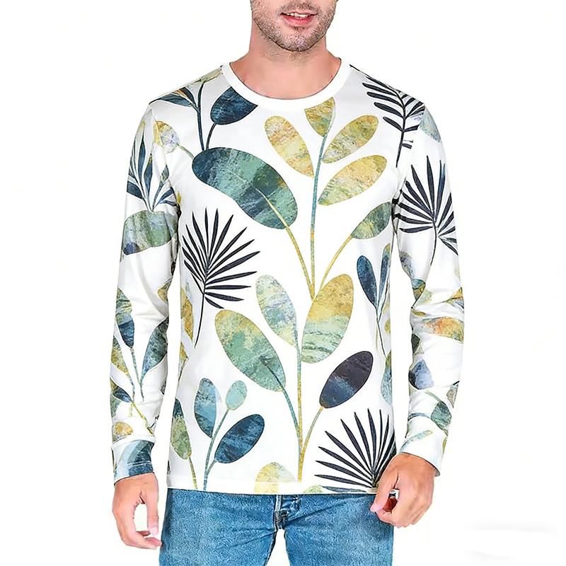 

Comfortable Spring Striped Pattern Men s Long Sleeve Digital Print T-Shirt Is Fashionable Clothing Casual 3XL