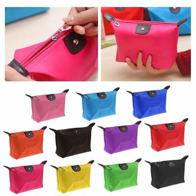 Kleine Reise-Kosmetik-Make-up-Tasche, Kulturbeutel, Organizer mit Reißverschluss, wasserdichte Nylontasche