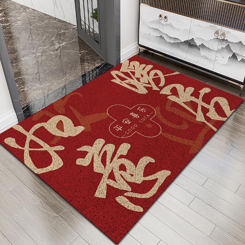 

Красный праздничный коврик-соты: Прочный, Легко моющийся, Нескользящий Коврик для Входной Двери и Прихожей 40*60cm