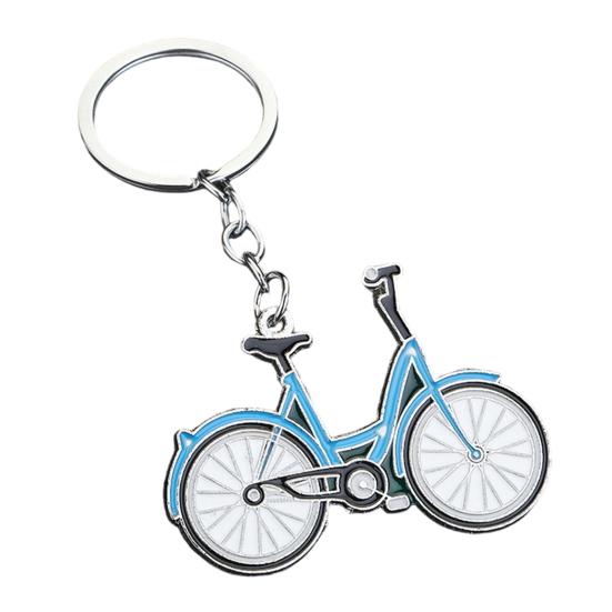 

Vintage Bicycle Keychain - Zinc Alloy Mini Bike with Drip Painting, Artistic Cycling Gift for Keys & Backpacks синий
