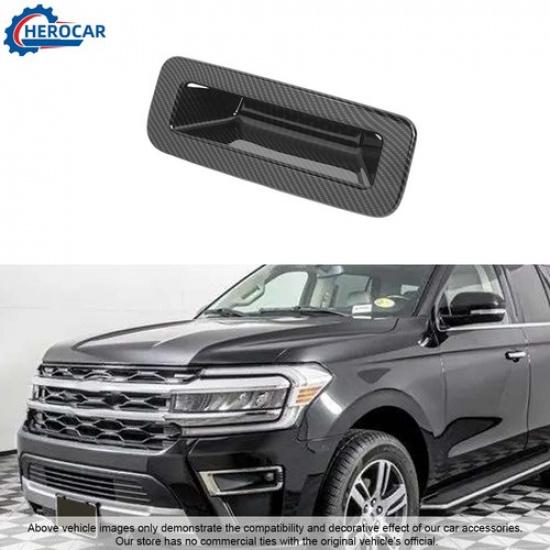 Carbon Fiber Tailgate Liftgate Handle Panel Trim Cover For Ford Expedition 22-24