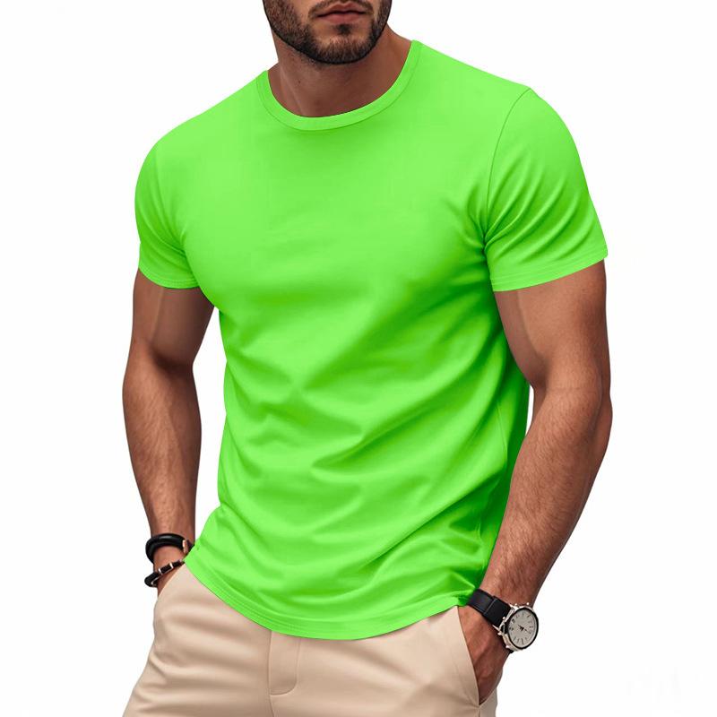 Unisex Asiatisches Schnelltrocknendes Atmungsaktives Einfarbiges Kurzarm Marathon Fitness Nadelöhr T-Shirt
