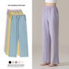 Aifen Teng Women's Loose Fit Cotton Pajama Pants: Summer, Solid Color, Plus Size, Straight Leg, Wear Indoors or Outdoors.