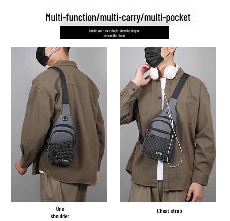 Men's Fashion Cycling Crossbody Bag - Versatile, Casual, Single Shoulder Bag for Outdoor Sports and Commuting