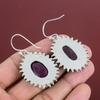 Faceted Kashmir Ruby Earrings Natural Gemstone Handmade Jewelry 925 Sterling Silver Earring Women Earrings Gifts For Mother Designer Jewelry
