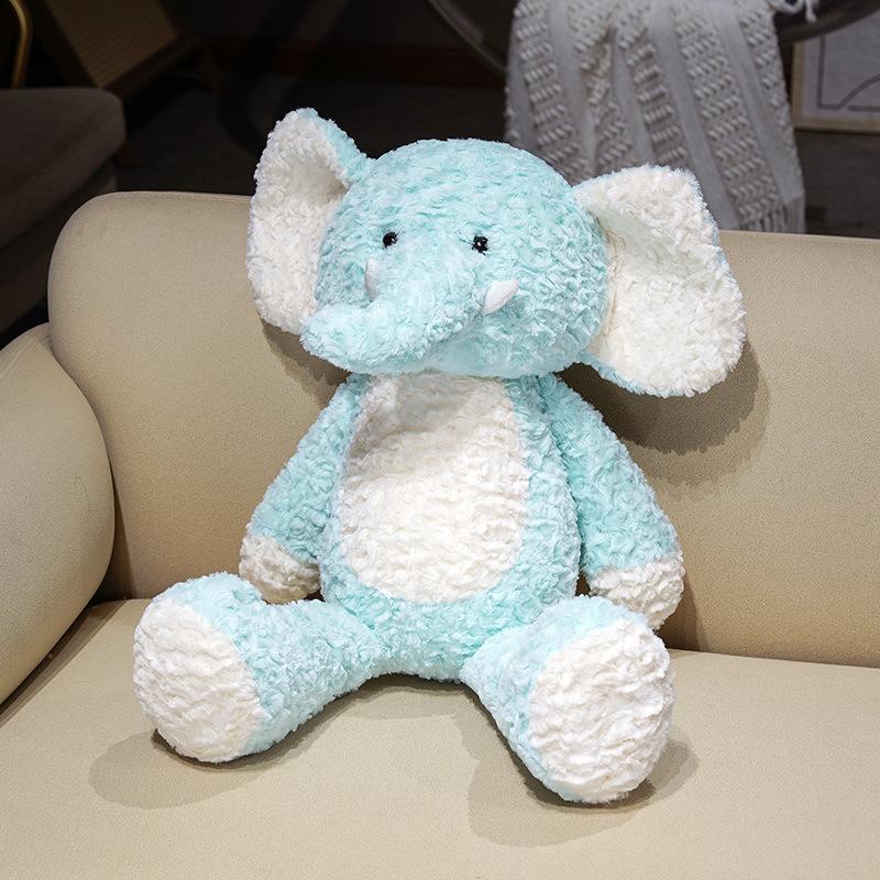 

45/65cm Cute Soft Elephant Plush Large Elephant Toy Stuffed Animals Plushies Pillow Baby Accompany Doll Infant Toys Newborn Gift 45cm синій