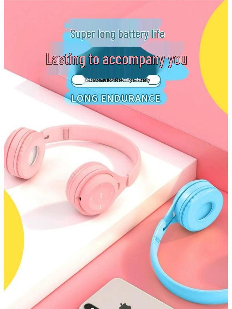 Macaron Y08 Over-Ear Unisex Cute Wireless Bluetooth Headphones