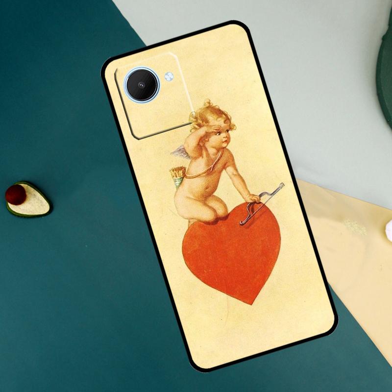 Angel Cupid Art Paint For Realme C63 C61 C71 C55 C67 C51 C75 C65 C53 10 11 12 13 14 Pro Plus GT6 GT7 15 Pro Case
