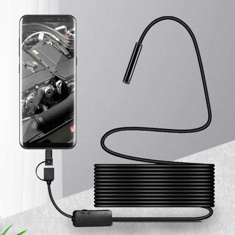 USB Phone Inspection Camera Portable Camera Borescope Lightweight Inspection Camera Plastic for Various Applications