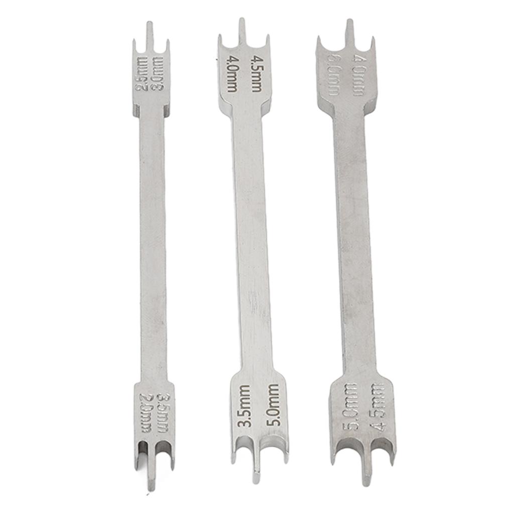 3pcs Dental Bracket Gauge Locator Stainless Steel Different Types Orthodontic Bracket Positioner