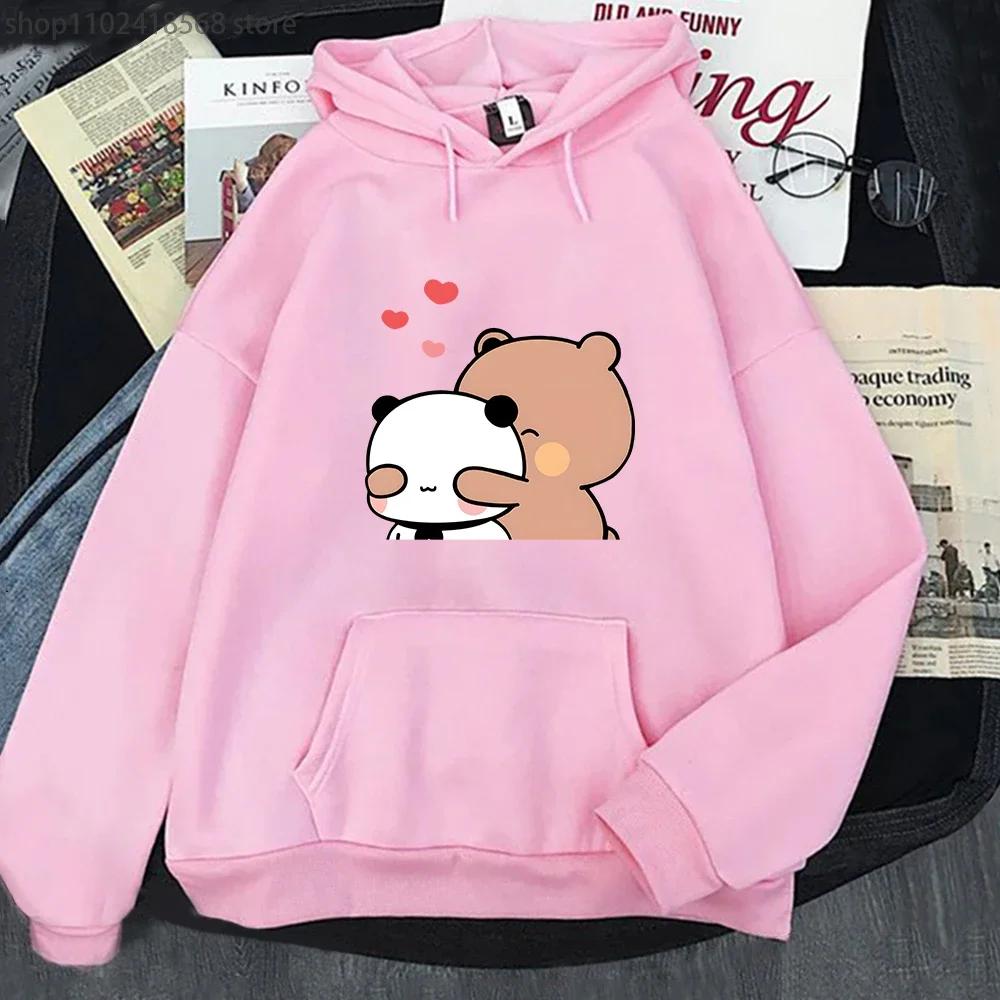 Panda Bear Hoodies Cartoon  Bubu Dudu Graphic Sweatshirt Women Clothes Long Sleeve Pullover Girls Hoodie Men Sudadera
