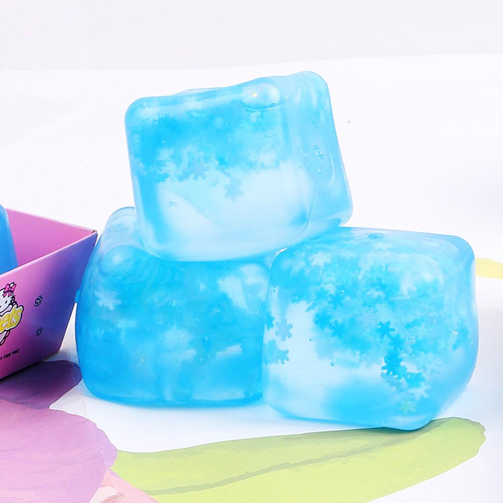 Ice Cube Squeeze Toy Creative Mini Anxiety Relief Toy Versatile Soft Squeeze Stretch Toy for Adults Stress Relief