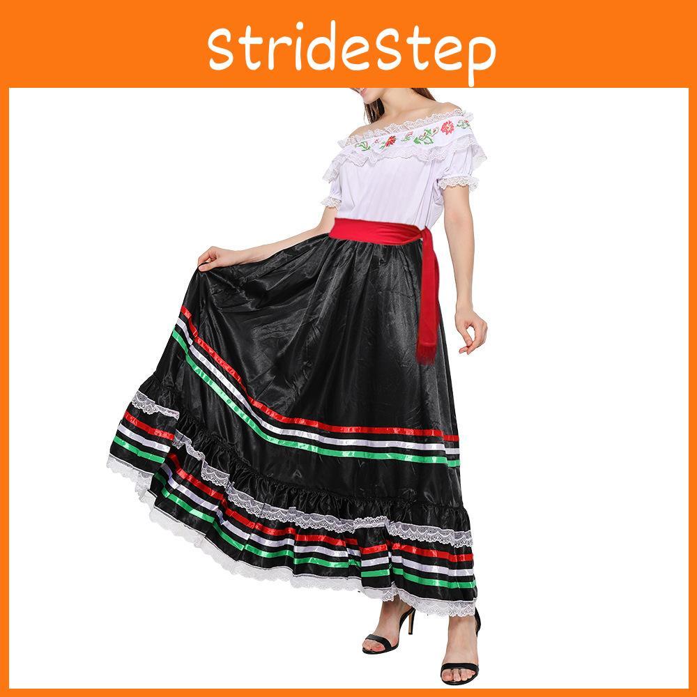 Western Ethnic Womens Dress With Lace And Embroidery Design For Halloween Daily