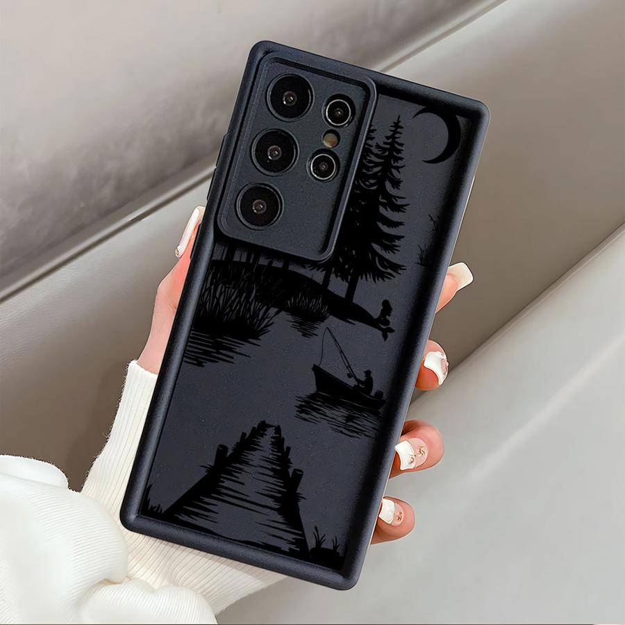

Cartoon Forest Fishing Man Case for Samsung Galaxy S23 FE S22 S20FE S25 Edge S24Ultra S21 S24 Plus S25 Ultra Phone Cover Galaxy S24 FE
