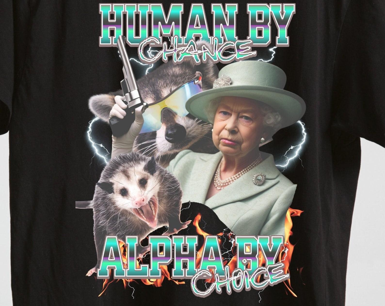 Alpha By Choice Meme Tee, Funny Graphic Shirt S