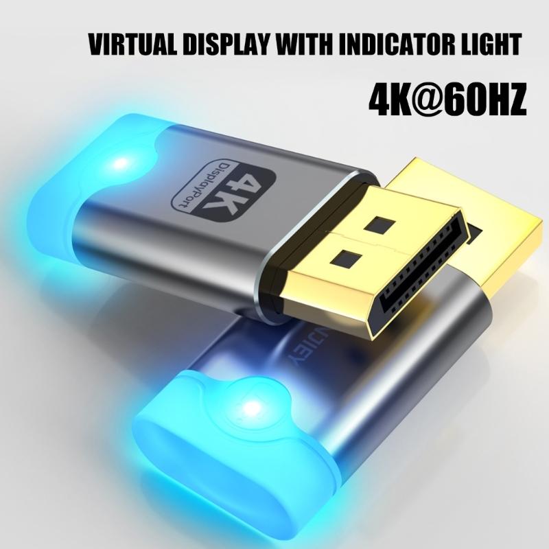 DP Virtuelle Display-Emulatoren Stecker Geeignet für Mehrfachmonitor-Setups mit 4K-Auflösungsunterstützung auf Laptops und Desktops