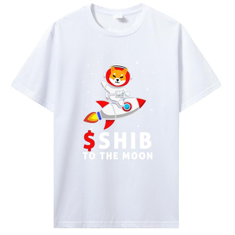 High Quality Unisex Shib Tshirt Shib To The Moon Shiba Inu Coin Shiba Token Shiba Crypto Pure Cotton Shirt Tees Harajuku Clothes