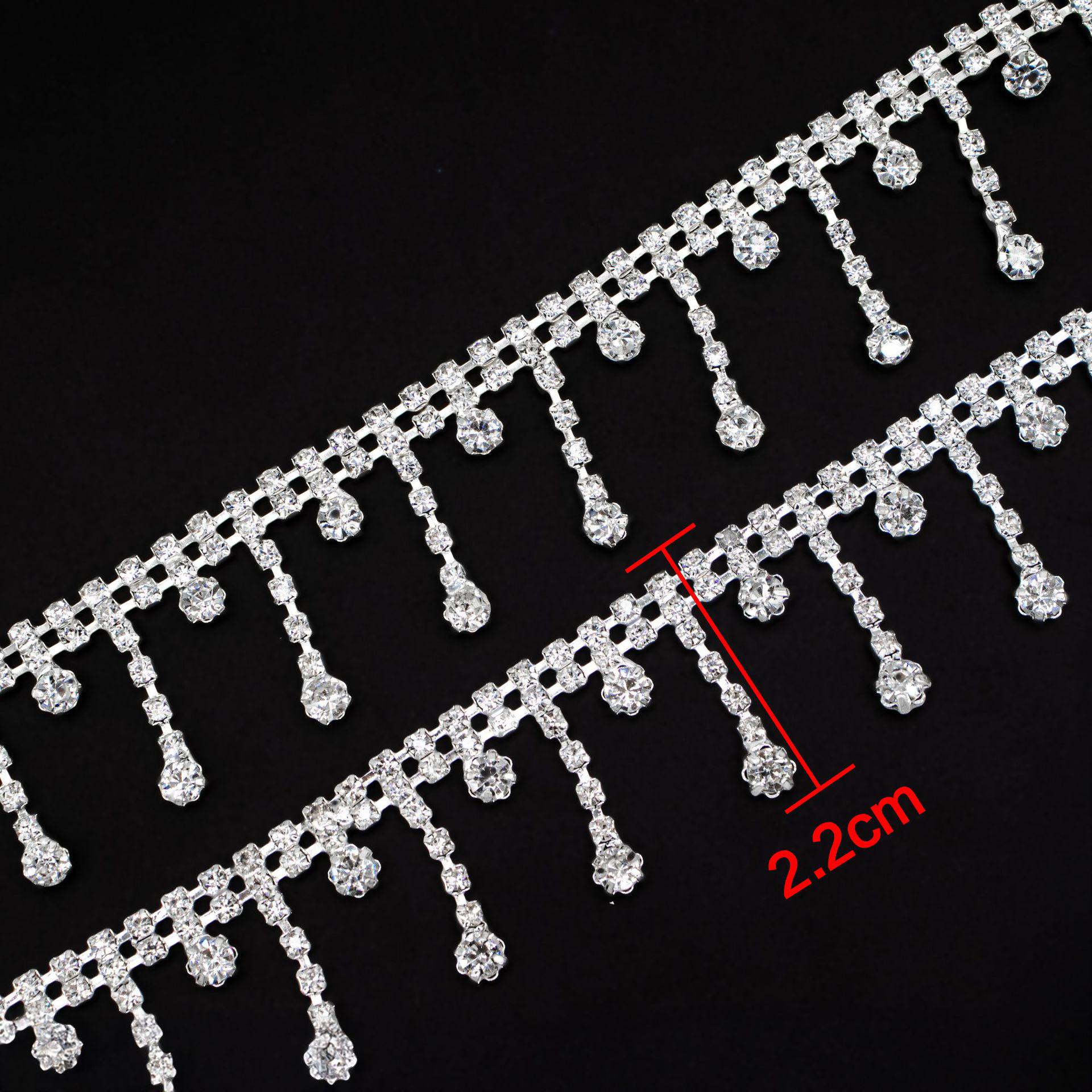 

Rhinestone Tassel Pendant Chain for DIY Clothing and Bags 1 piece (Approx. 90CM)