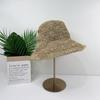 Temperament lace strap straw hat bucket hat female summer versatile sunshade sun protection beach straw hat