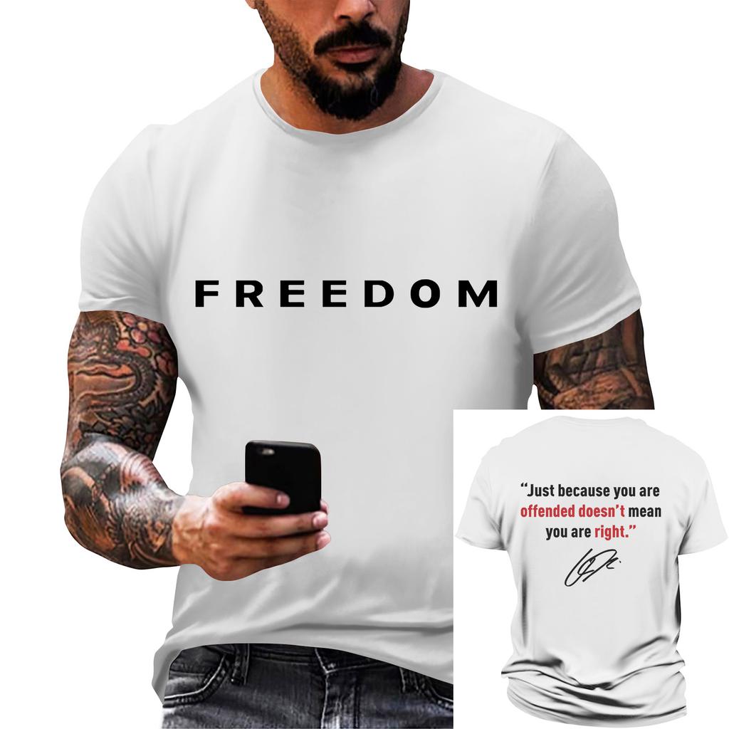 Fashionable Round Neck Short Sleeve Work Clothes Printed Tops For Mens Summer Tops