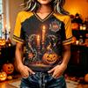 Women's Short Sleeve Halloween Graphic T-Shirt Casual Tee for Costume Party