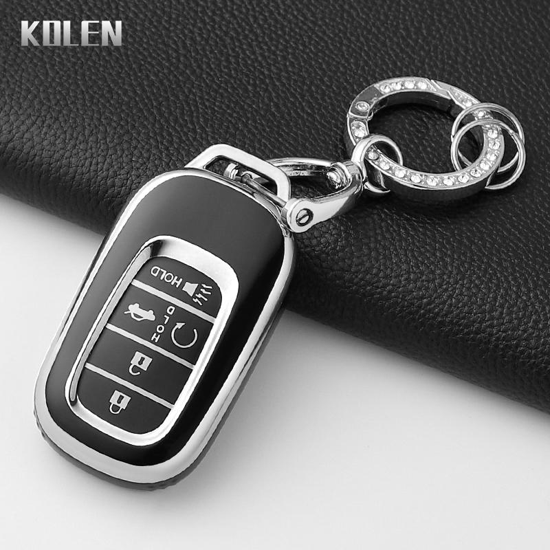 Fashion Tpu Car Key Case Cover For Honda Civic 11Th Accord Cr-V Hr-V Pilot Vezel Zr-V Key Protector Shell Fob Bag