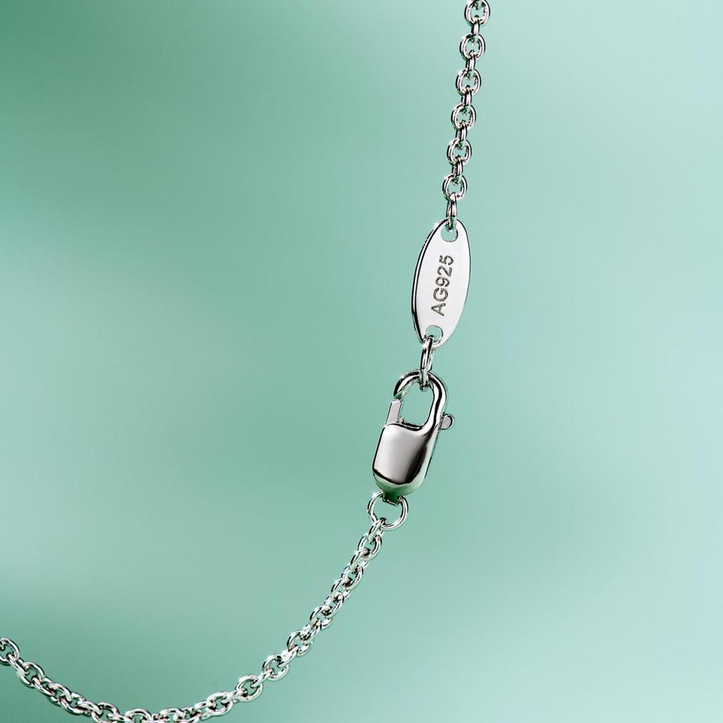 Lily Marquise 925 Silver Necklace with 5A High Carbon Diamond Clover Pendant - Elegant Light Luxury Clavicle Chain for Women