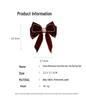 Red Bow Pearl Hair Clip: Autumn & Winter Princess Style, Bridal Toast, New Year Headwear