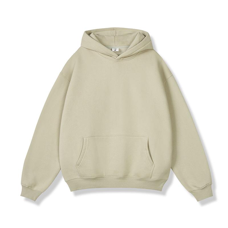 Fancy Style Studio 350G Velvet Hoodie voor Heren Effen Kleur Losse Verdikte Jas L