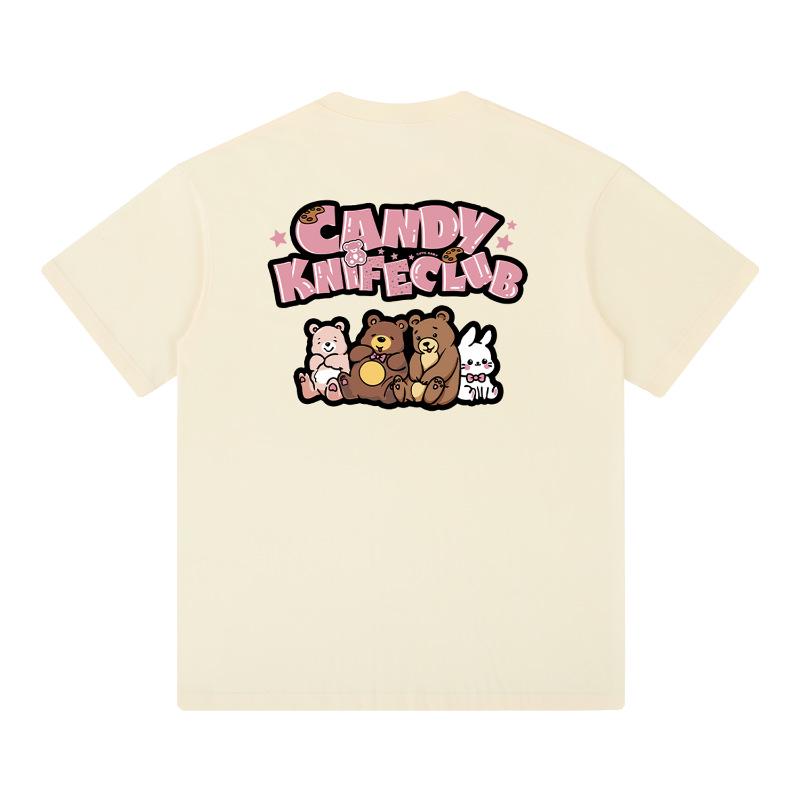 Unisex Retro Cartoon Pure Cotton Oversized T-Shirt - Trendy Casual Summer Short Sleeve for Men & Women