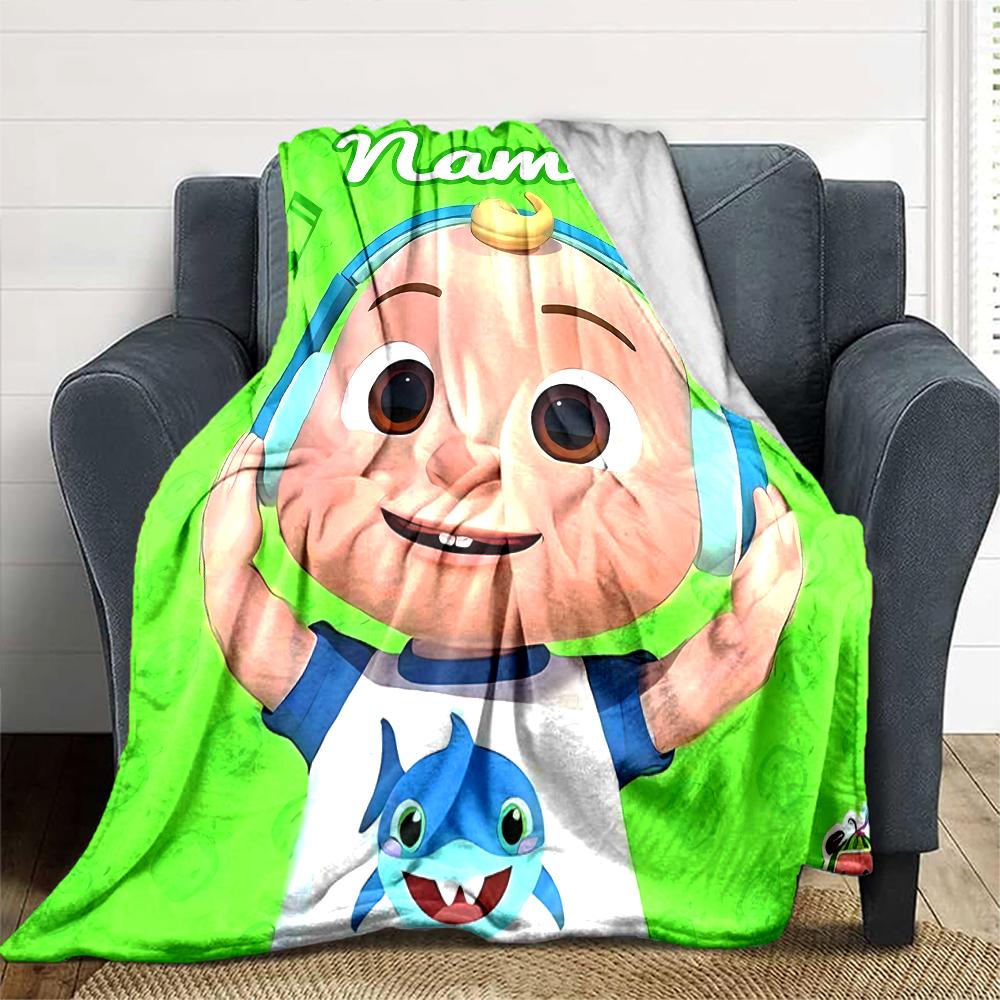 Customiz Name Personality CoComelon - Dance Party Blanket Soft &Warm Sofa Office Bed Travel Lunch Break Blanket, Gift Suitable All Seasons