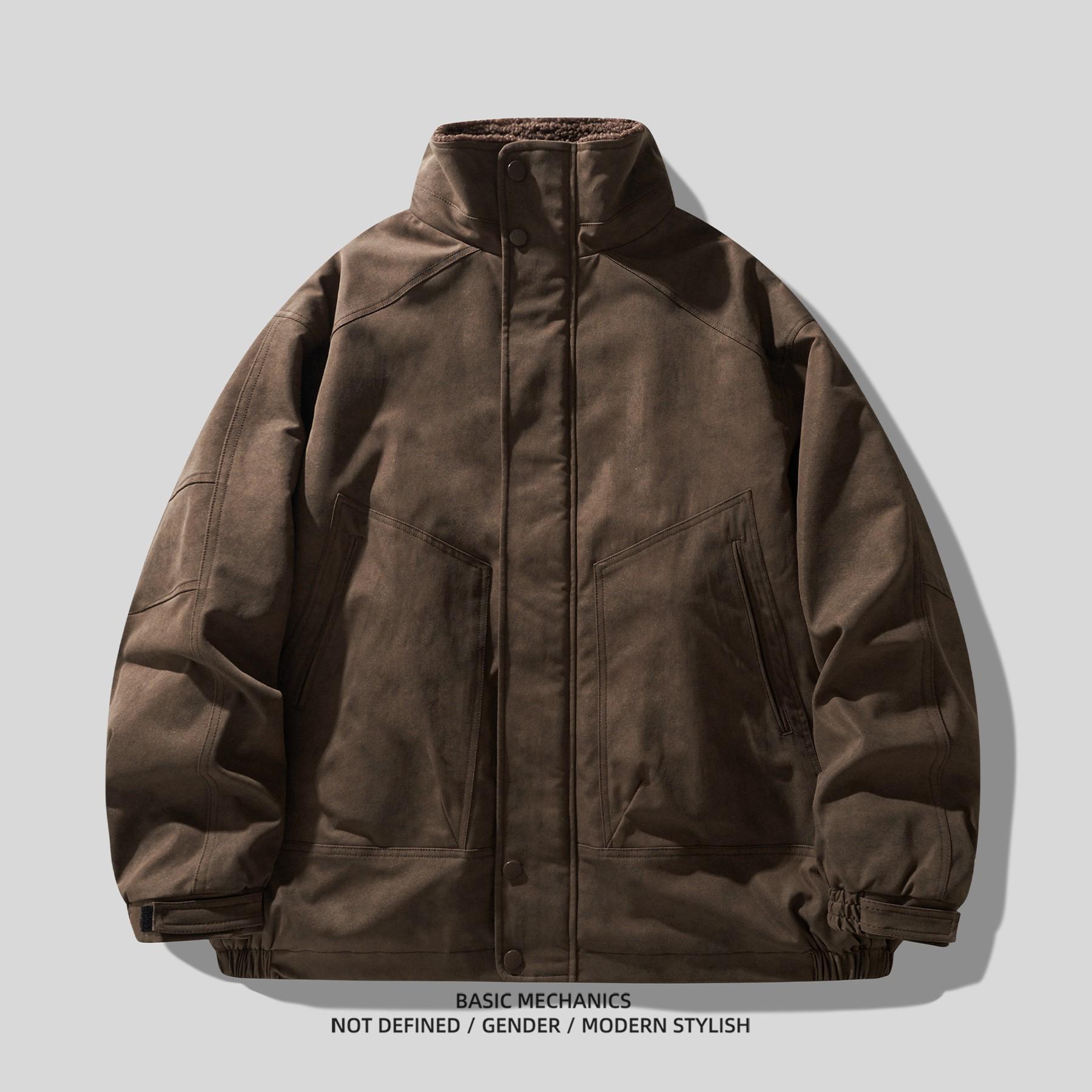 

Detroit Men s Heavyweight Lambswool Workwear Jacket - Winter Warmth & Cold Protection XXXL коричневий