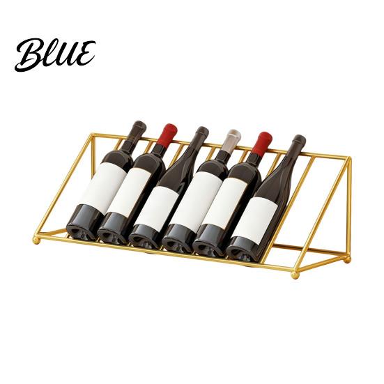 Small Wine Storage Iron Art Liquor Display Bottle for Kitchen Shelf Tilted Rack Modern Holder Stand Style Holder Home