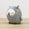Shinada Plush Round Owl (L) Plush Toy, Gray, Snail