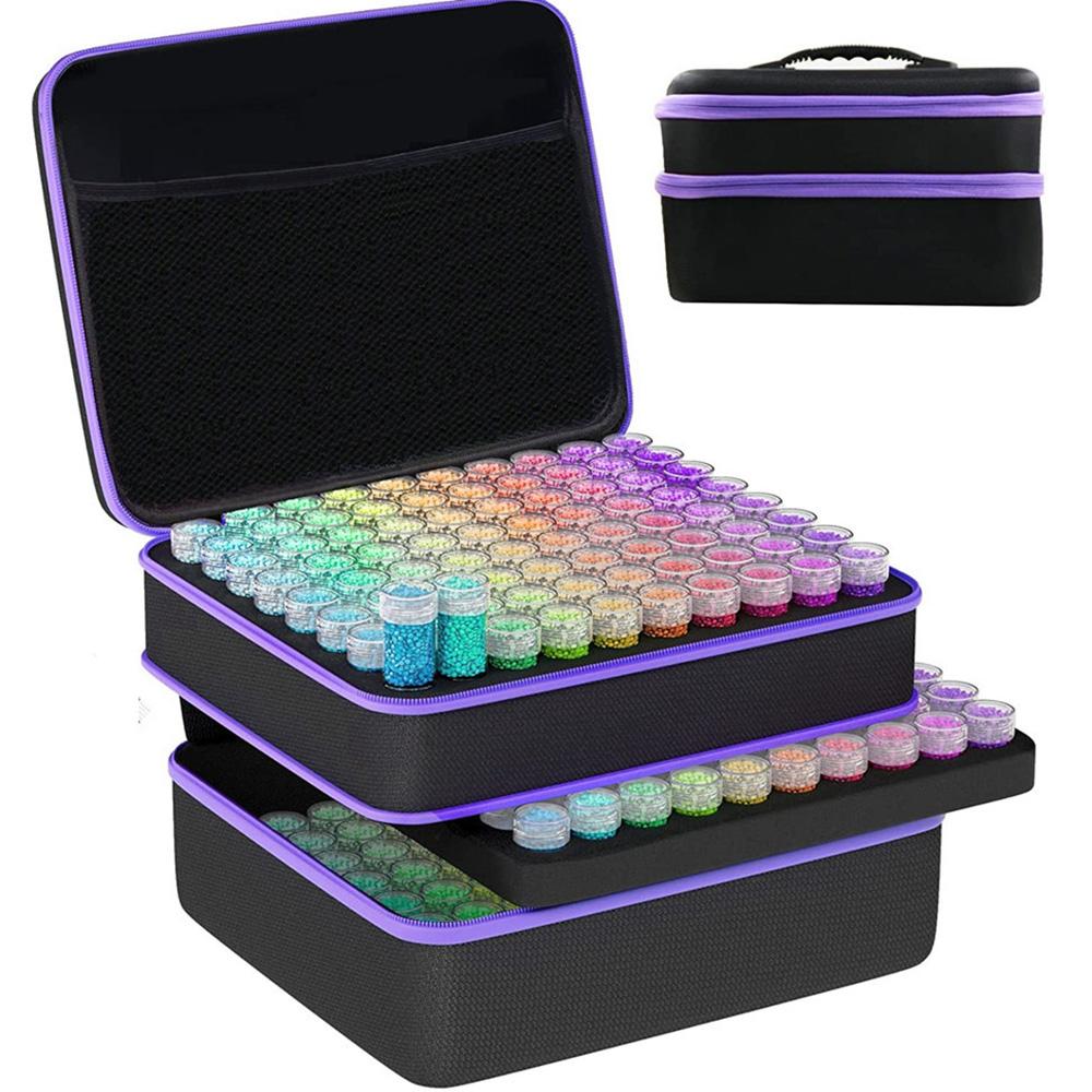 

240 Bottles Diamond Painting Organizer Storage Bottle Organizer Rice Bead Diamond Storage Box Diamond Painting Tool Storage Bag