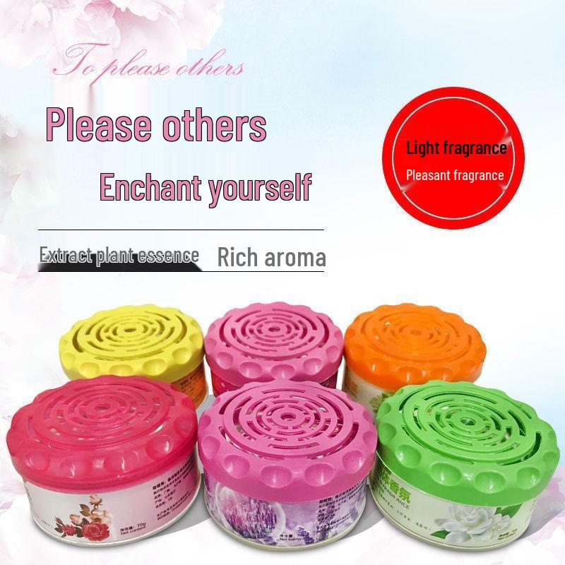 Solid Fresh Air Freshener: Aromatic Box for Toilet, Indoor, and Car Deodorizing.