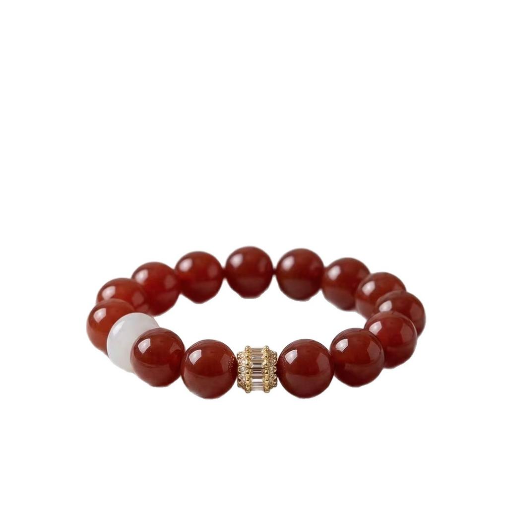 Winter Joy2026Natural Red Agate Crystal Bracelet - High-End Luck-Bringing Amulet for Women