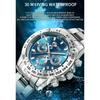 Luxury Man Watch Quartz Waterproof Luminous Date Chronograph Stainless Steel Men Wristwatch Military Sports Men's Watches
