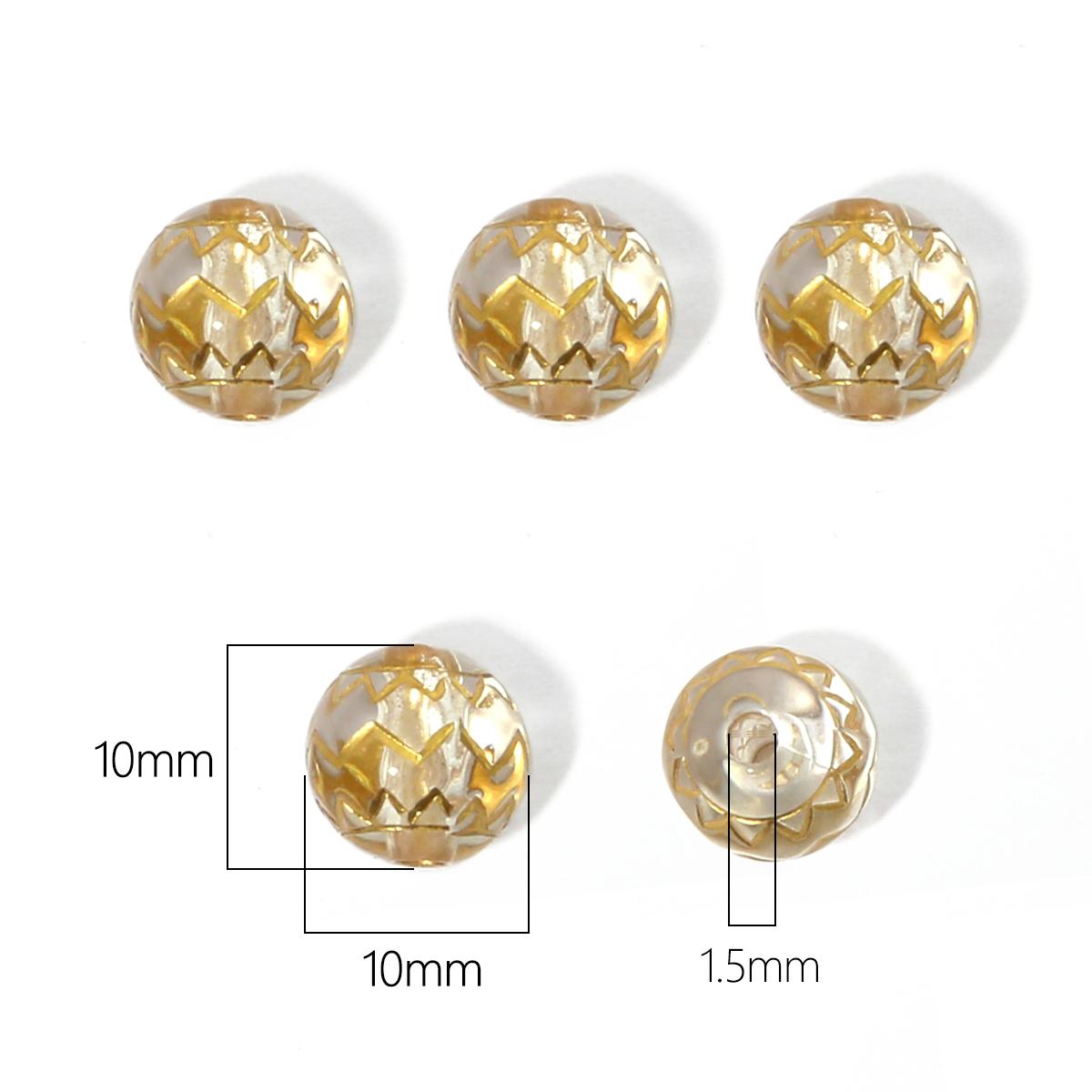 

15-50 шт. изысканные акриловые круглые овальные бусины в стиле барокко с цветком и сердцем, подвески для DIY ювелирных изделий, аксессуары для изготовления ремесел 10mm 50pcs