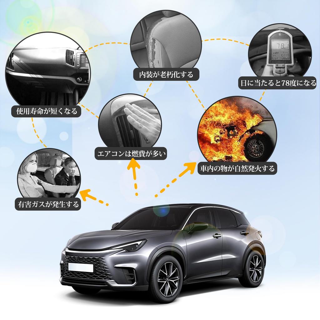 Coleya Sunshade for New Lexus LBX Front Car Window UV Heatstroke Car Folding Sun Car Interior Specific to Your Vehicle (10 Series, MAYH1#, 2023.12~) -