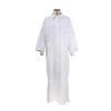 Summer Womens Fashionable Solid Color Cotton Linen Shirt Dress Elegant Casual Party Dress New Lapel Button Slit Midi Shirt Dress