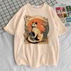 Japanese Grunge Cat T-shirt Women Harajuku  Graphic Anime Retro Streetwear Digital Shirt Hip Hop Retro 2000s Women Graphic