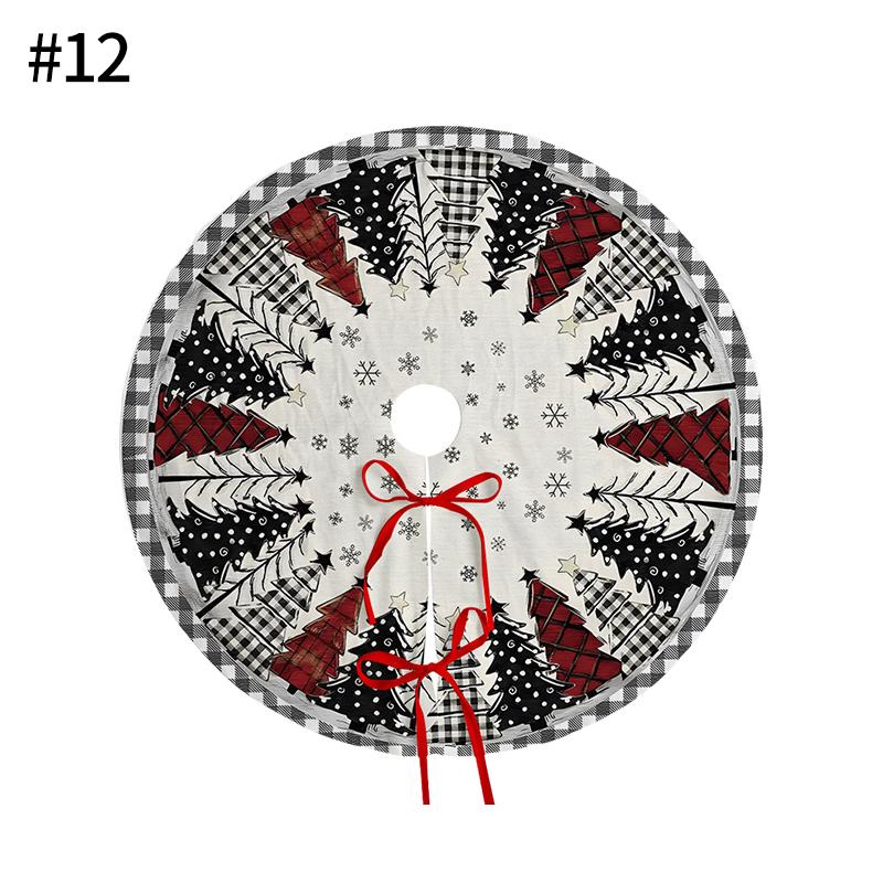 40-90cm Christmas Tree Skirt White Snowflake Xmas Tree Skirt Christmas Tree Decorative Base Carpet New Year Navidad Party Decor