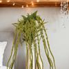 2 Pack Green Amaranth Artificial Flowers, 49.21 Inch Artificial Succulents Plants Fake Hanging Plants for Centerpieces Wedding Decor