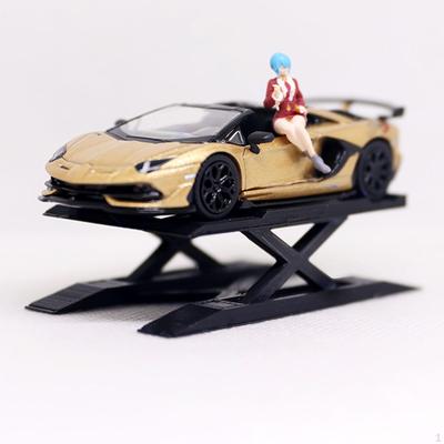1/64 Parkplatz Vitrine Diecast Auto Garage Organizer Simulationskulisse Legierungsmodell Spielzeug