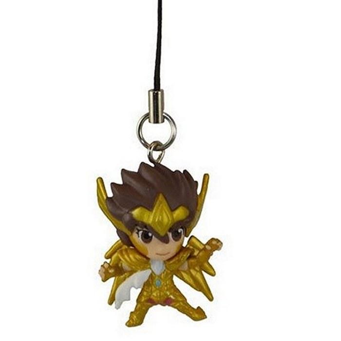 Bandai Saint Seiya Gashapon Figure Charm Strap - 1.5 inch Seiya Gold